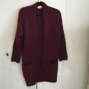 DREAMERS fuzzy long coatigan M/L